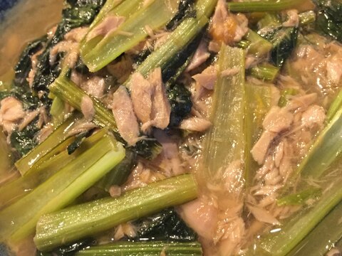 小松菜とツナの梅煮